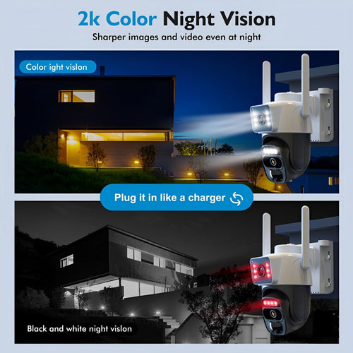 2K Solar Dual-Lens Camera