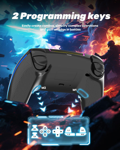 PS-5 Pro Controller Hall Effect 7 RGB