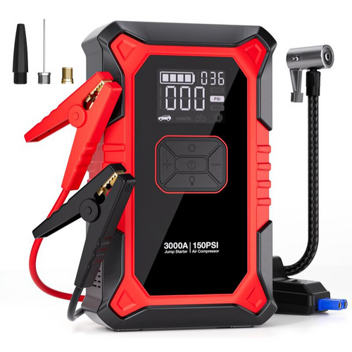 Portable Car Jump Starter with Air Compressor