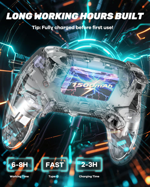 PS-5 Pro Controller Hall Effect 7 RGB