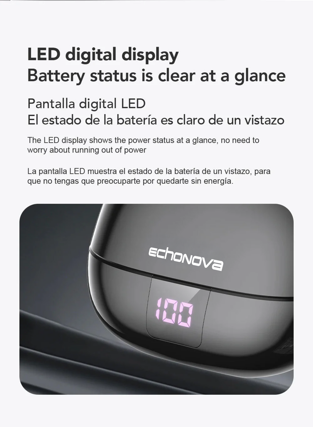 Econova AI Translator Earbuds – 135+ Languages, Waterproof, 90H Battery, ASMR Headset