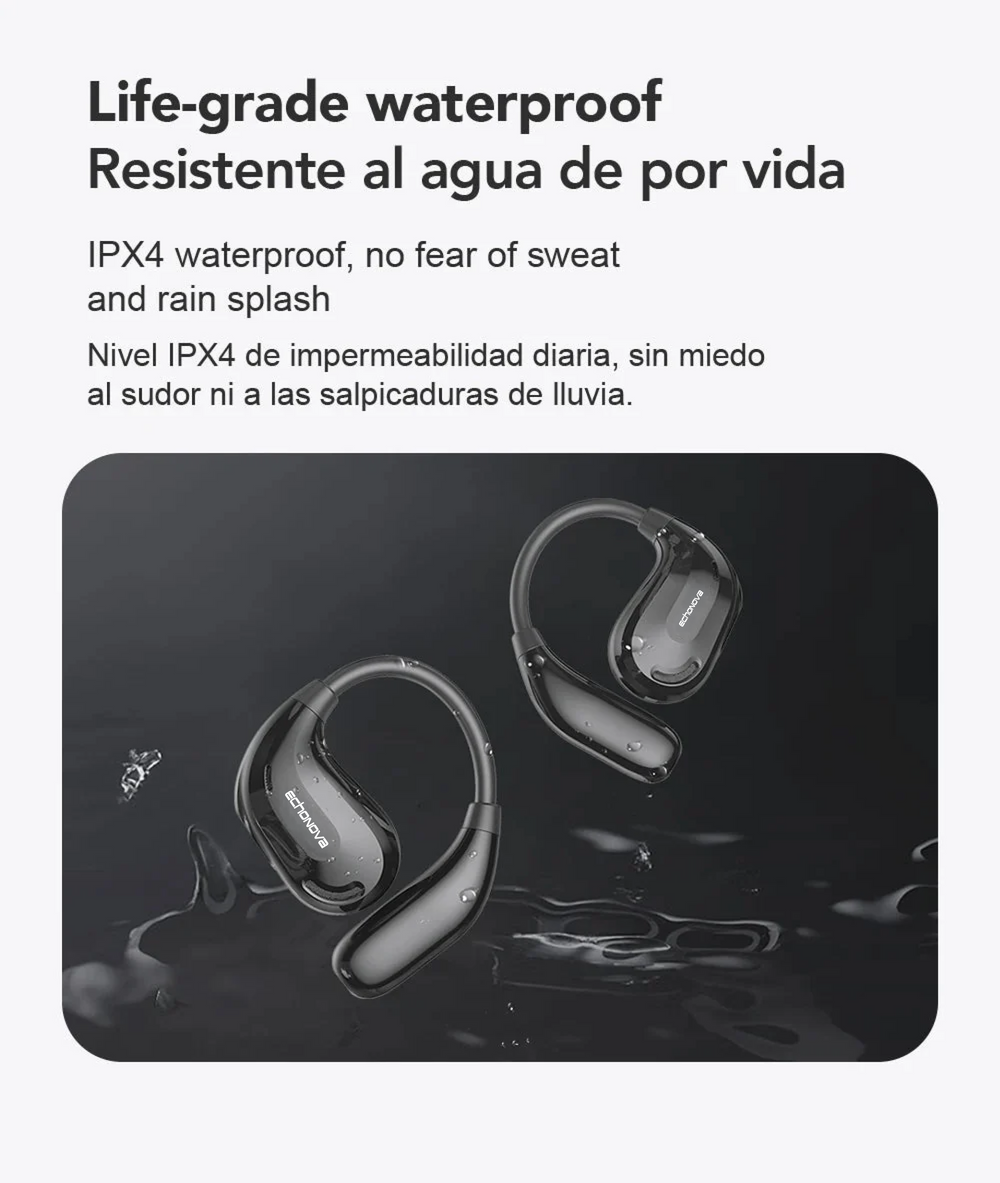 Econova AI Translator Earbuds – 135+ Languages, Waterproof, 90H Battery, ASMR Headset